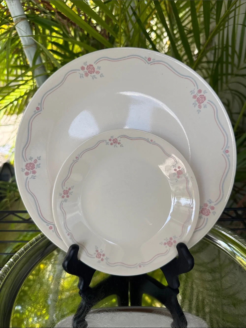 Corelle ENGLISH BREAKFAST Plate Set 10.25” Dinner Plate 6.75” Side Dessert Plate